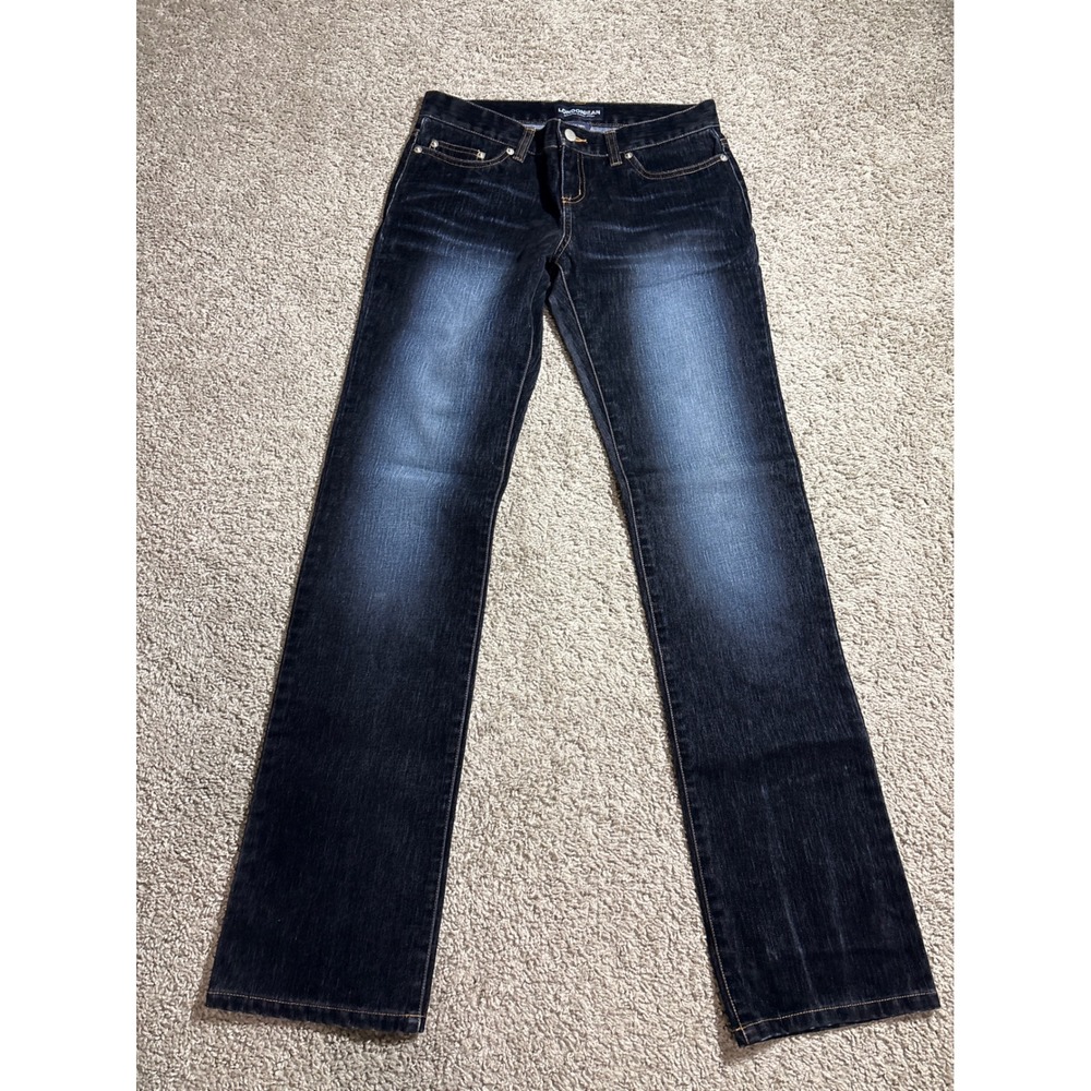 Y2K London Jean Dark Wash Straight Leg Denim Pants Blue Size 4 RN